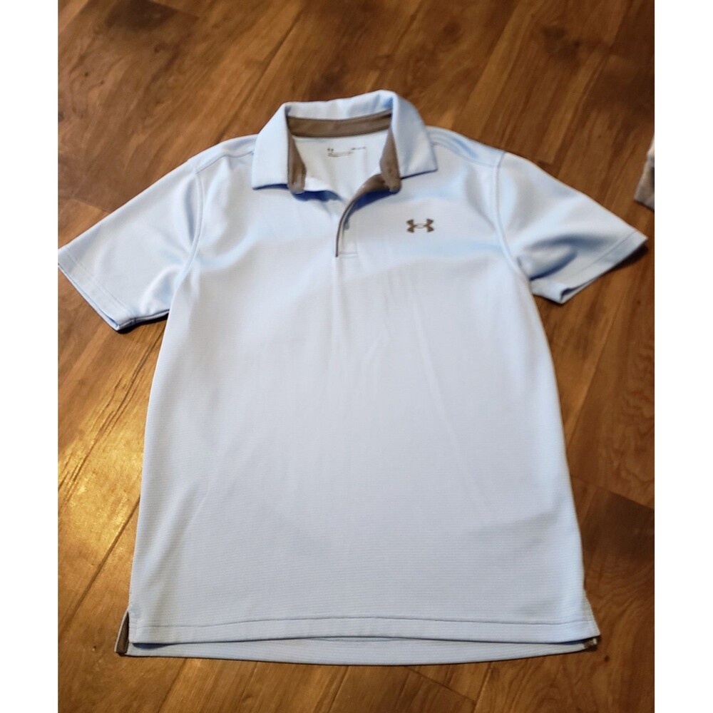 Under Armour Blue Polo Style Collared Shirt Men's Sz M